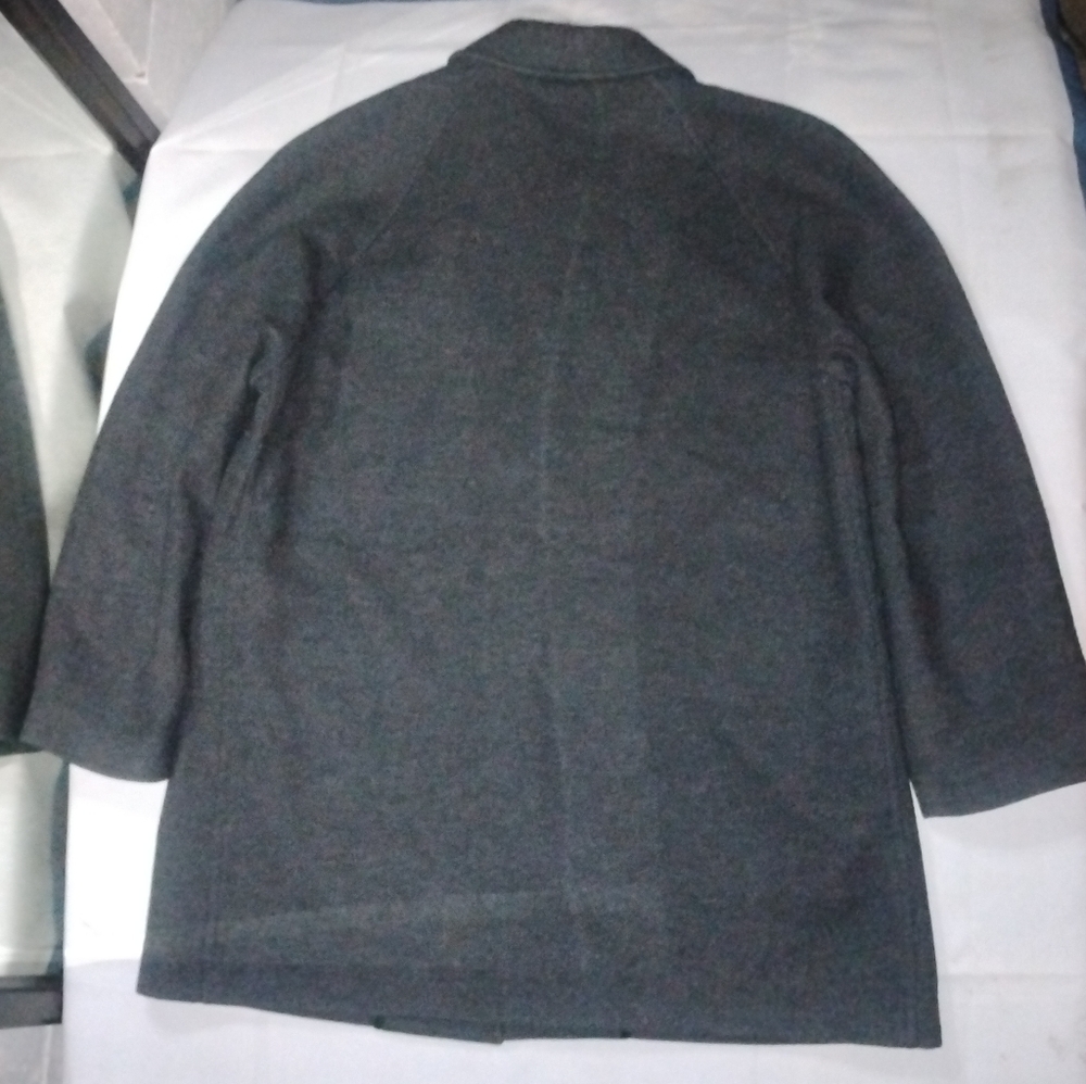 Brooks Brothers Vtg Wool Angora Topcoat 42R Charcoal Grey Overcoat Suit Jacket - Picture 7 of 16